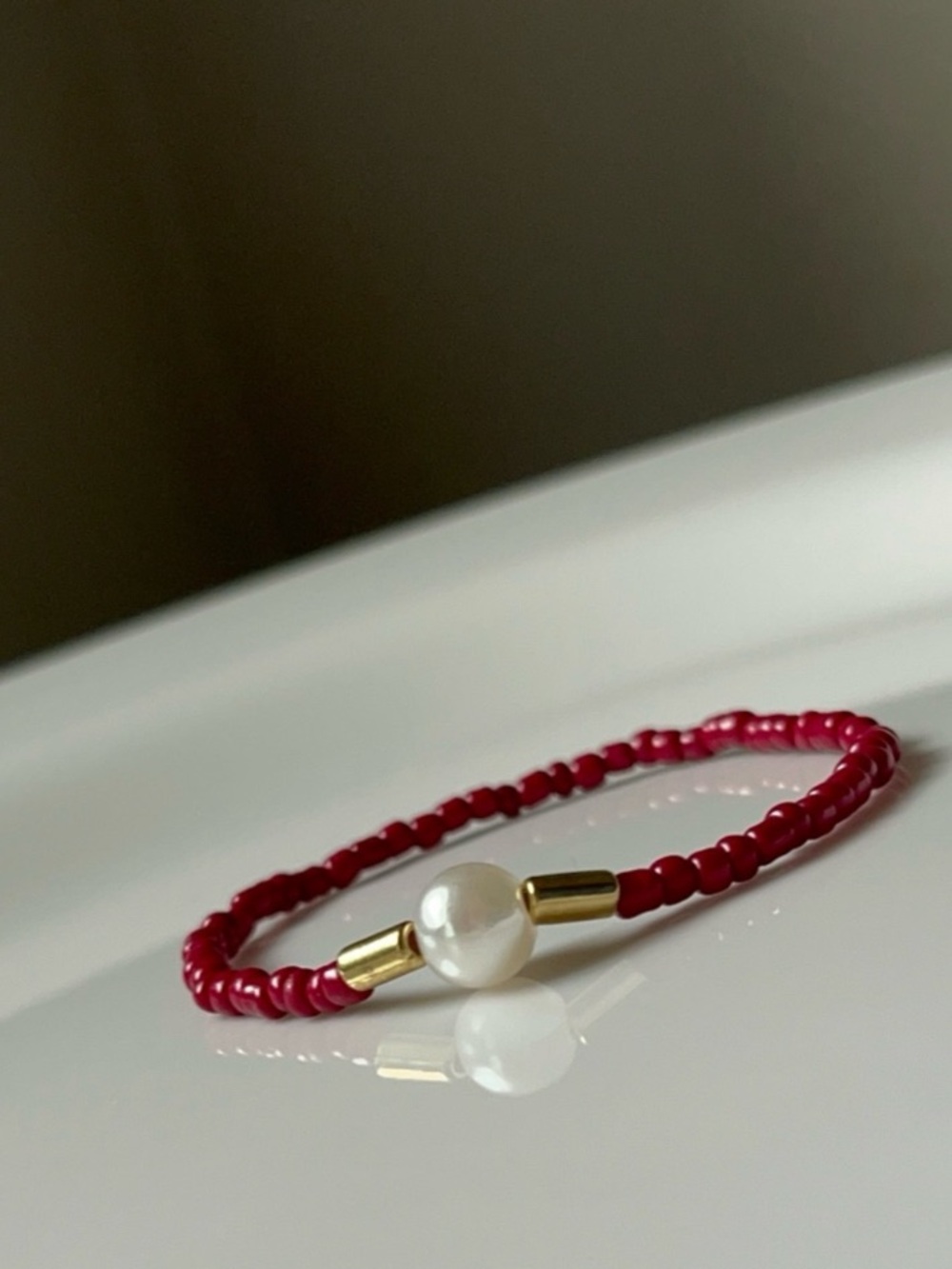 Delicate
High-end Beaded Bracelet with Pearl Accent - Handmade Bracelet